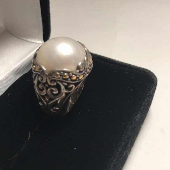 Authentic pearl and sterling silver ring - Picture 3 of 5